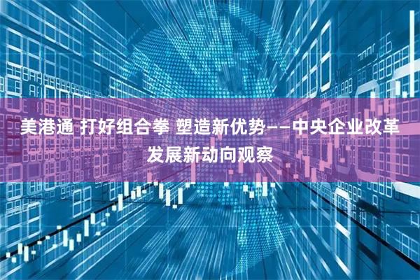 美港通 打好组合拳 塑造新优势——中央企业改革发展新动向观察