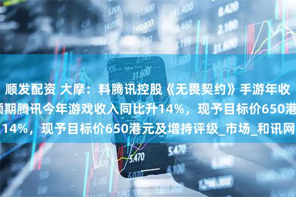 顺发配资 大摩：料腾讯控股《无畏契约》手游年收入可达50至60亿，预期腾讯今年游戏收入同比升14%，现予目标价650港元及增持评级_市场_和讯网